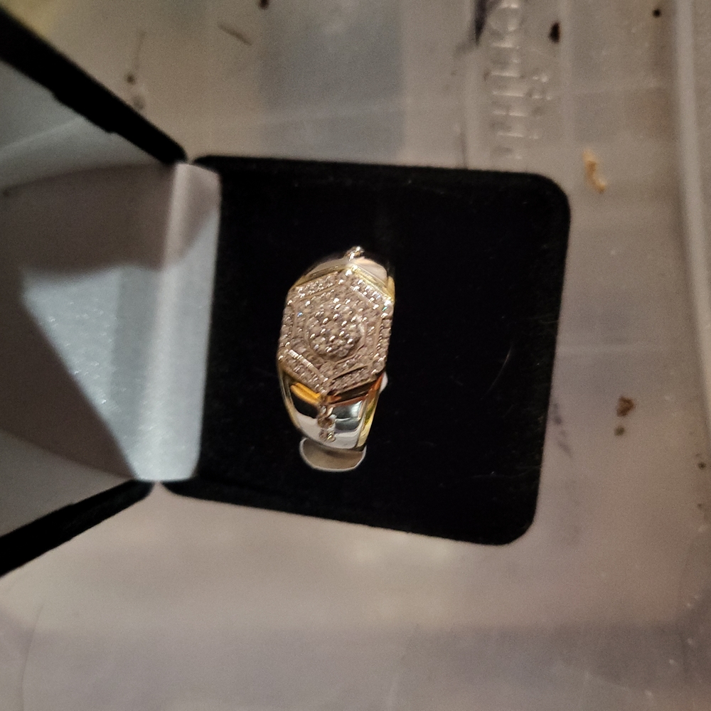 Men's gold vermiel dress ring